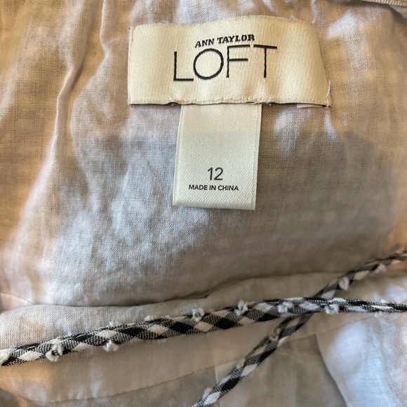 Ann Taylor cross strap gingham style top - Picture 3 of 4